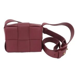 Bottega Veneta Candy Cassette Crossbody Bag in Burgundy